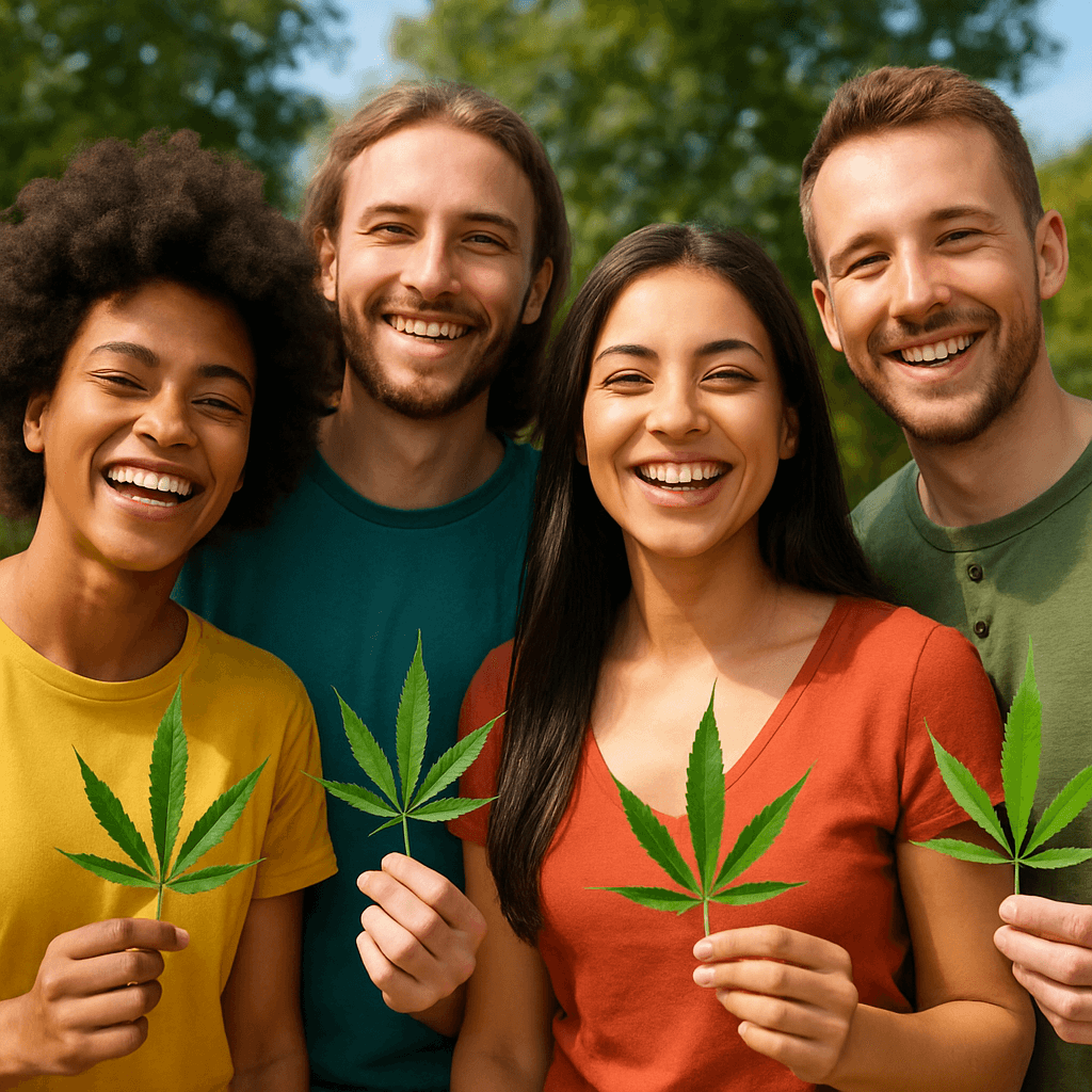 cannabis happy people